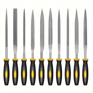 10 PCS Premium Needle File Set High-Carbon Steel Files NON-SLIP Ergonomic